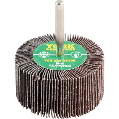 Image of York 50 X 40MM Flap Wheels Aluminium Oxide 6.0MM Shaft P60