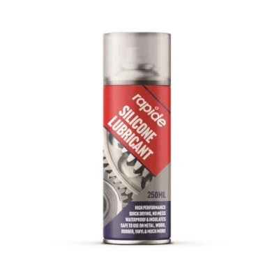Image of 1 x Silicone Lubricant Grease Aerosol Spray Paint 250ml High Performance Can Water Resistant Oil Fast Drying Safe on Rubber Vinyl and Wood