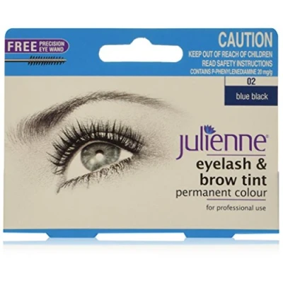 Image of Julienne Eyelash and Eyebrow Permanent Blue Black 02 Colour Tint 15ml