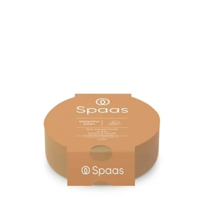 Image of Spaas Glow Scented Candle 4 Wick 20h, Delightful Dawn, Terracotta Orange