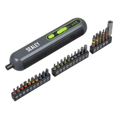 Image of Sealey 4V Cordless Screwdriver with 25pc Bit Set