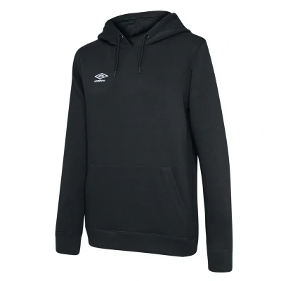 Image of Umbro Womens/Ladies Club Leisure Hoodie (Black/White) Size Large