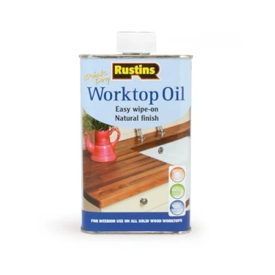Image of Rustins Worktop Oil Premium Wood Treatment for Enhanced Durability, Water Resistance, and Natural Finish Ideal Kitchen Surfaces 1L