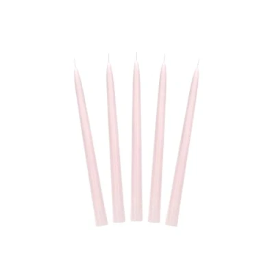 Image of PartyDeco SKMAT 081BR Taper Candle Table Tapered Up 24cm Matt Dusty Rose Pack of 10 Perfect for Weddings, Home, Decorating
