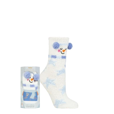 Image of Women&#039;s 1 Pair Totes Cosy Novelty Slipper Socks Snowman 4 8 Ladies