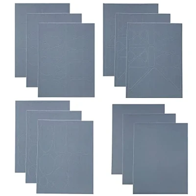 Image of Woohome 12 Sheets Nylon Repair Patches Self Adhesive Patch, Patch Can be Cut for Clothing Down Jacket Holes Tearing, Grey