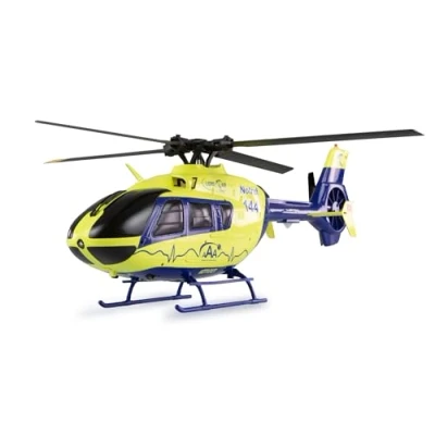 Image of AFX 135 PRO Alpine Air Ambulance Helicopter 6 Channel RC Remote Control 6G RTF Neon Yellow