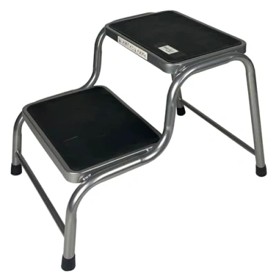 Image of Double Step Caravan Stool Steel Rubber Non Slip Pads