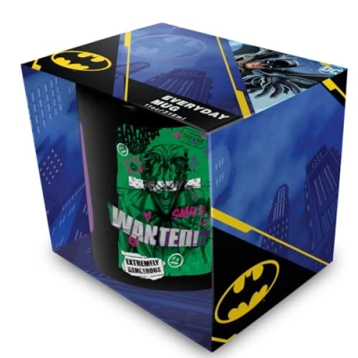 Image of Pyramid International Batman Joker Black Pod Mug 11oz/312ml Ceramic Featuring Classic Artwork, One Size