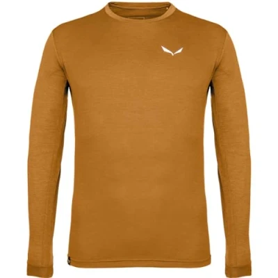 Image of Salewa Puez Melange Dry Long Sleeve Tee Men, Golden Brown Melange, 52/XL, Male
