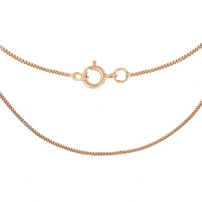 Image of Carissima Gold Women&#039;s 9 ct Rose 0.8 mm Diamond Cut Curb Chain Necklace of Length 51 cm/20 Inch