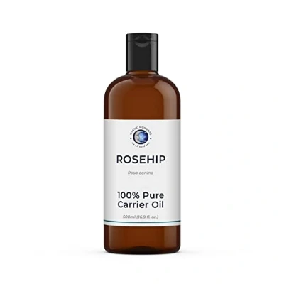 Image of Mystic Moments Rosehip Carrier Oil 500ml Pure &amp; Natural Perfect For Hair, Face, Nails, Aromatherapy, Massage and Dilution Vegan GMO Free