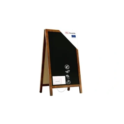 Image of ALLboards Pavement Chalkboard Black with Wooden Frame 78x44 cm A Board Sign