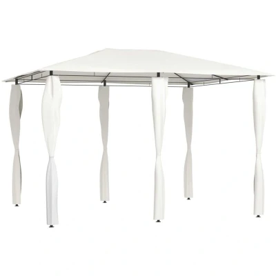 Image of vidaXL Gazebo with Post Covers 3x4x2.6 m Cream 160 g/m²