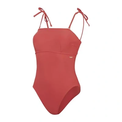 Image of Speedo Women&#039;s Shaping Bandeau 1 Piece Swimsuit Shapewear Beach and Holiday Swimwear, Space Dust, 42/18