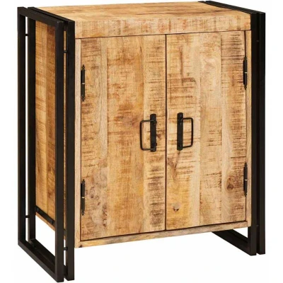 Image of Bedside Cabinet Brown 38 x 33 58 cm Soild rough mango wood Vidaxl