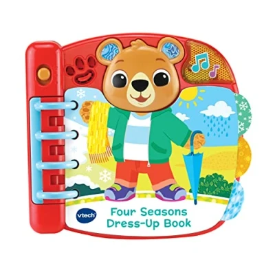 Image of VTech Baby Four Seasons Dress Up Book, Interactive Book with Songs, Sounds &amp; Weather Concepts, Gift for Toddlers 1, 2 + Years, English Version