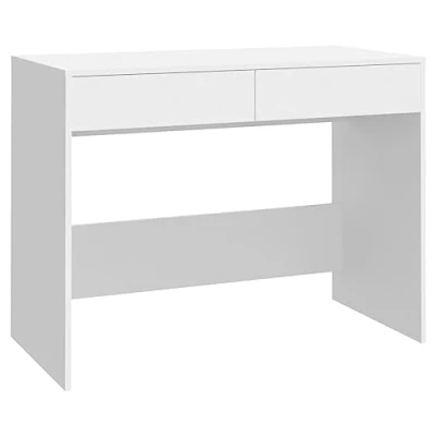 Image of vidaXL Desk Home Bedroom Furniture Working Computer Work Study Drawer Table Office School Writing Reading Drawing White Chipboard