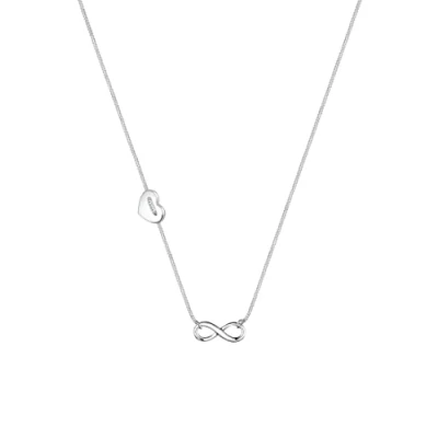 Image of Elli 925 Sterling Silver Infinity Symbol Pendant Minimal 0110680917_45