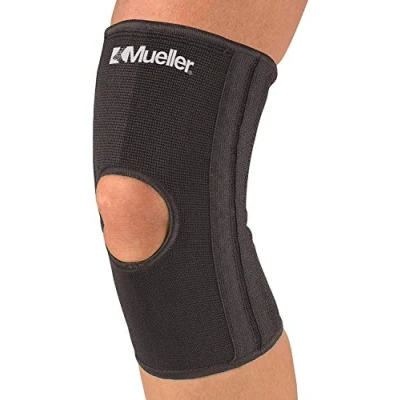 Image of Mueller Sports Support Knee Sleeve Open Patella Black, Large