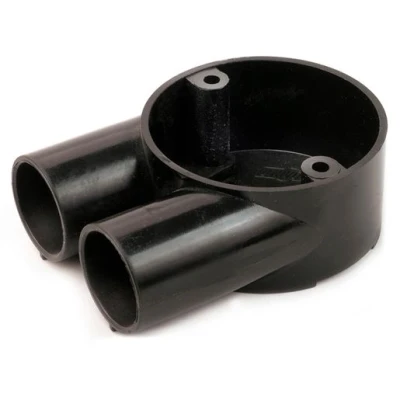 Image of Univolt Cb 20/2 U Bk 20mm 2 Way Black PVC Box
