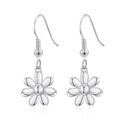 Image of Philip Jones Silver Plated Daisy Drop Earrings