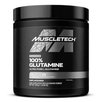 Image of MuscleTech Platinum 100% Glutamine Powder, L Gluitamine Amino Acid, Food Supplement, Pre &amp; Post Workout Shake, 59 Servings, 300g, Unflavoured