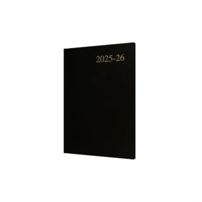 Image of Collins &#039;Essentials&#039; 12 Month Mid/Academic Year Planner, July 2025 2026 Week to View Appointments Diary, A5 Hard Cover, Black