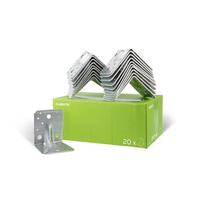 Image of Heavy Load Angle Connector with Corrugation 100 x 90 mm / 25 STK. Oberflaeche: sendzimirverzinkt