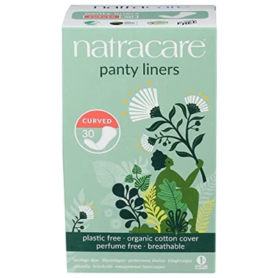 Image of Natracare Organic And Natural Panty Liners Curved 16 x Packs of 30 (480 Liners)