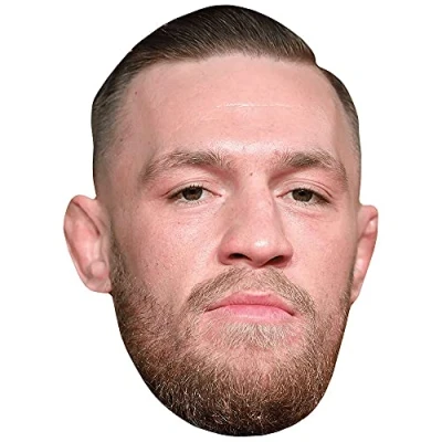 Image of Conor McGregor (Serious) Celebrity Mask, Flat Card Face, Fancy Dress Mask
