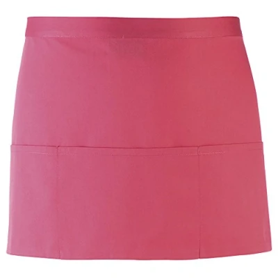 Image of Premier Ladies/Womens Colours 3 Pocket Apron / Workwear (One Size) (Fuchsia)