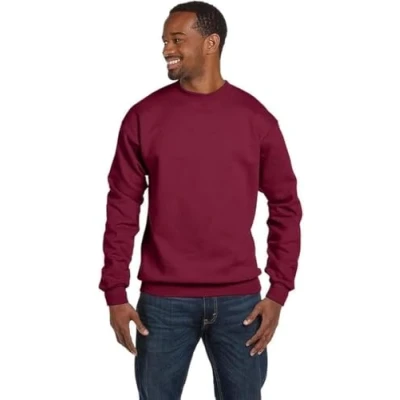 Image of Hanes Men&#039;s Ecosmart Fleece Sweatshirt, Cotton blend Pullover, Crewneck Sweatshirt for Men (1 Or 2 Pack), Cardinal 1 Pack, Medium
