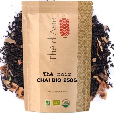 Image of Khla Organic Chai Tea 250g Ceylon Black Loose Leaf Spicy Asian Masala Origin Sri Lanka Herbal &amp; Infusion