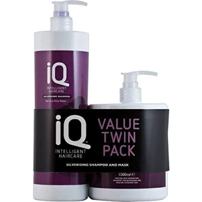 Image of IQ Intelligent Haircare Silverising Twin, Purple, 1000 ml, Pack of 1