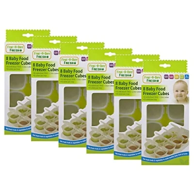 Image of 48 Baby Food Freezer Cubes Weaning Pots Fruit Veg Puree Storage Containers 70ml BPA Free Microwave Safe