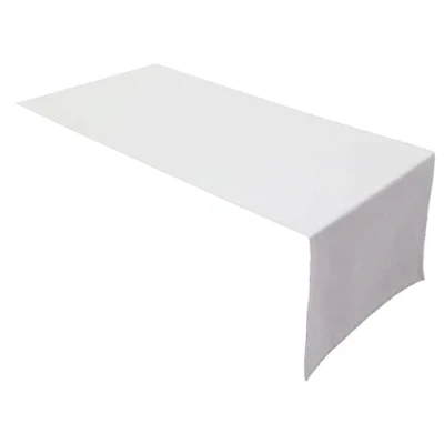 Image of Lemos Home Table Runner Linen Made from 100% Cotton Collection Concept, Choice of Colours and Sizes (Table 45 x 120 cm, White)