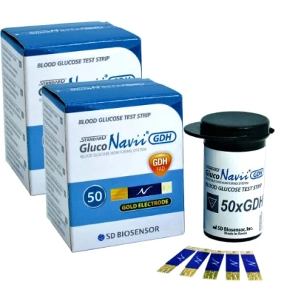 Image of 100 Strips GlucoNavii Blood Glucose Monitor/Monitoring Test/Testing Kit Replacement