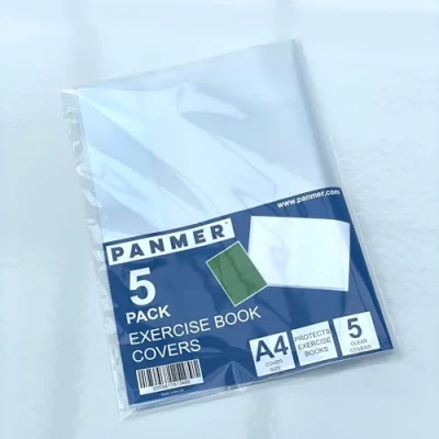Image of Panmer A4 Clear Exercise Book Covers Slip on Jackets (5)
