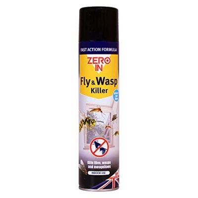 Image of Zero in Fly and Wasp Killer 300 ml Aerosol, Controls Flying Insects Bugs The Home, Ready To Use, Fast Action Formula, Instand Knockdown of Flies, Waps Other
