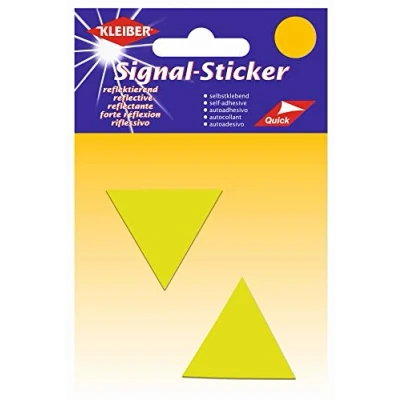 Image of Kleiber Small Luminous Triangle Reflective Stickers, Yellow