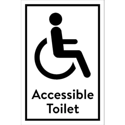 Image of Disabled Accessible Toilet Self adhesive sticker (200mm x 150mm)