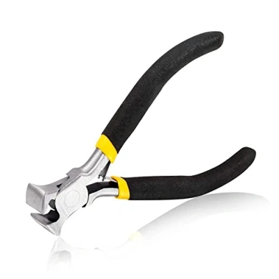 Image of SPEEDWOX End Cutting Pliers Nippers Long Reach 4 Inches Mini Cutters Fine Precision Professional Wire Cutter with Damping Handles for Pulling Nails Brads