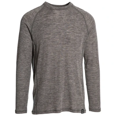 Image of Trespass Mens Wexler Merino Base Layer Top (Dark Grey Marl) Size Medium
