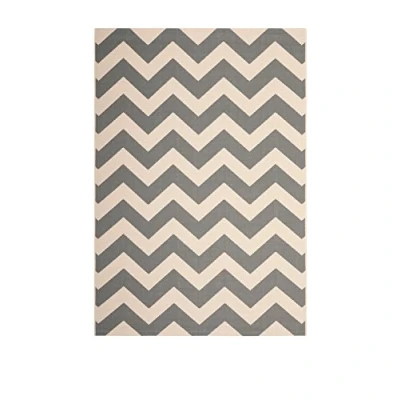 Image of SAFAVIEH Trellis Rug for Indoor &amp; Outdoor Courtyard Collection, Short Pile, in Grey and Beige color, 160 X 231 cm