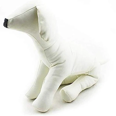 Image of Lopbinte Leather Dog Mannequins Standing Position Models Toys Pet Animal Shop Display Mannequin White L