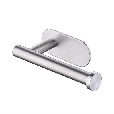 Image of Stainless Steel Toilet Roll Holder 3M Self Adhesive Paper Holder, Bathroom Lavatory 6.3 Inch Long