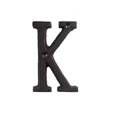 Image of ausuky Cast Iron Retro Metal Alphabet Letters Numbers Sign Address Door Cafe Wall Decor A to Z,0 9 (K)
