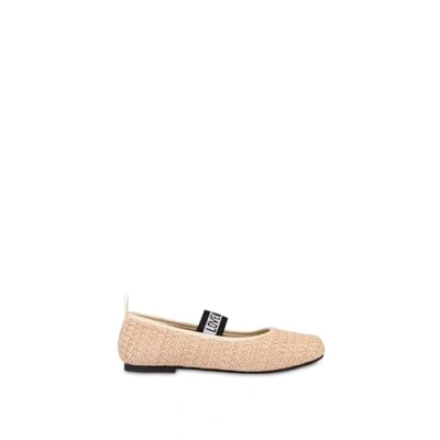 Image of LOVE Moschino Ballet pumps, Women&#039;s, Size: 6, Natural Textile