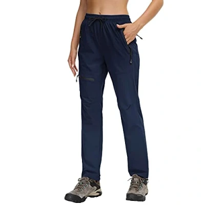Image of Butrends Women&#039;s quick drying outdoor hiking trousers, breathable, anti UV cargo wear resistant trekking functional darkblue, L